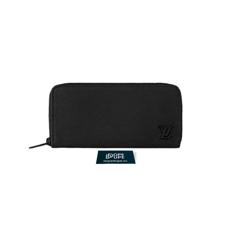 Zippy Wallet Aerogram Cowhide – Black (1)