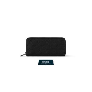 Zippy Wallet Horizontal Monogram Shadow - Black
