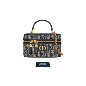 30 Montaigne Mini Vanity Case Oblique Jacquard - Blue