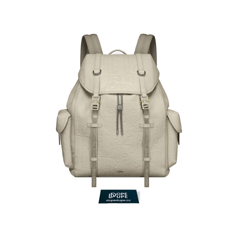 Hit The Road Backpack with Flap Gravity Outline Calfskin - Beige