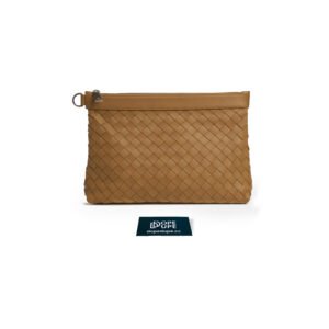 Hydrology Intrecciato Leather Pouch