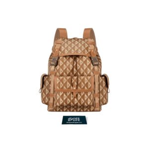 Large Hit The Road Backpack CD Diamond Canvas and Leather