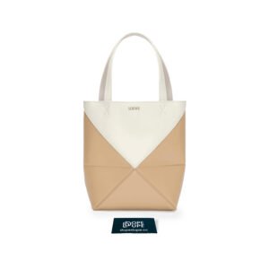 Mini Puzzle Fold Tote Shiny Calfskin Multicolor