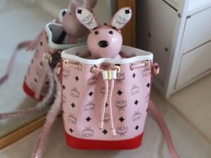Mini Zoo Rabbit Drawstring Bag in Visetos