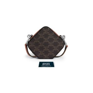 Cube Box in Triomphe Canvas and Calfskin - Tan