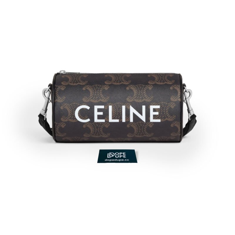Cylinder Bag in Triomphe Canvas and Calvin - Black (1)
