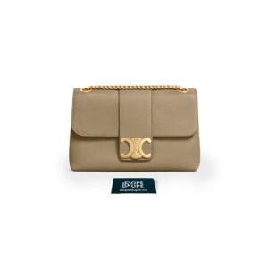 Medium Celine Victoire Bag in Supple Grained Calfskin - Brown Sepia