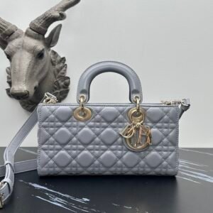 Medium Lady D-Joy Bag Cannage Calfskin