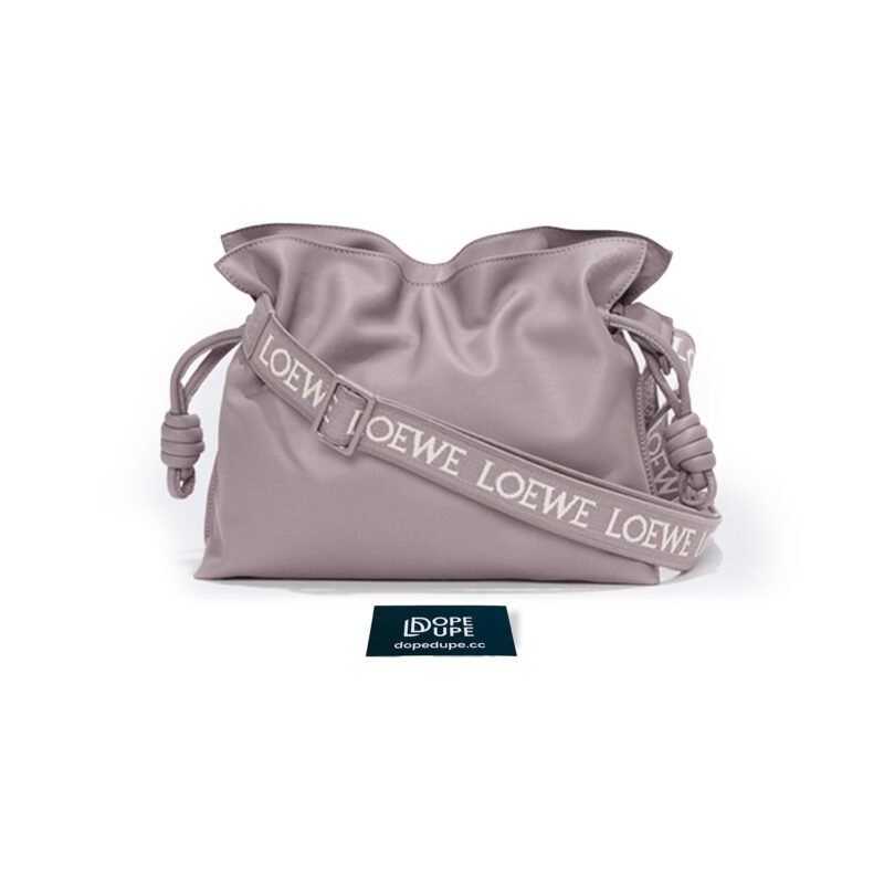 Medium Satin Calfskin Monochrome Flamenco Knot Clutch - Pale Aubergine glaze (1)