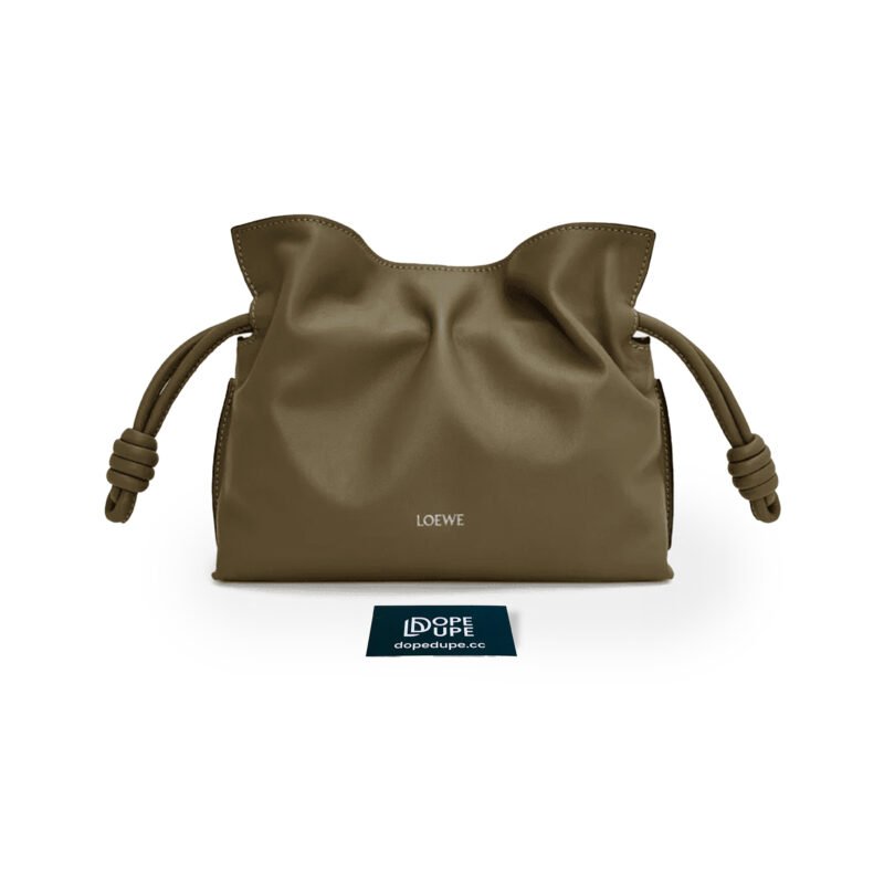 Mini Flamenco Clutch Nappa Calfskin - Dark Khaki (1)