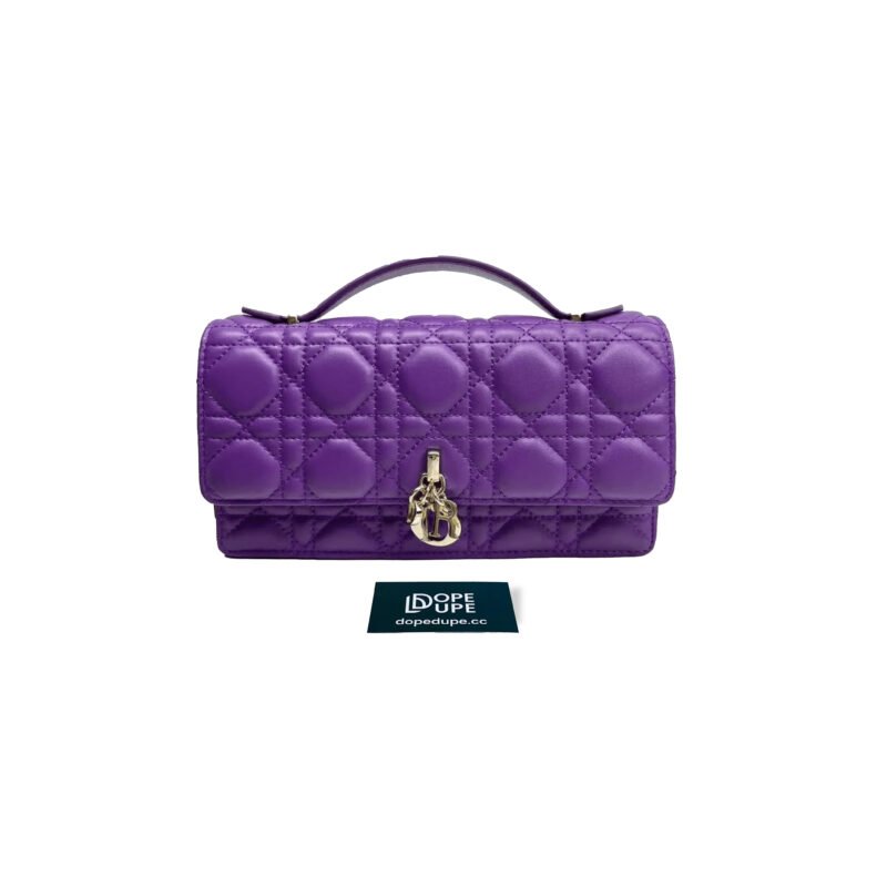 My Dior Mini Bag Cannage Lambskin - Deep Purple