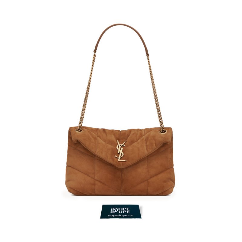 Puffer Small in Suede - Cinnamon (1)