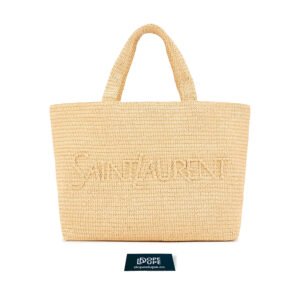 Saint Laurent Tote in Raffia - Tan