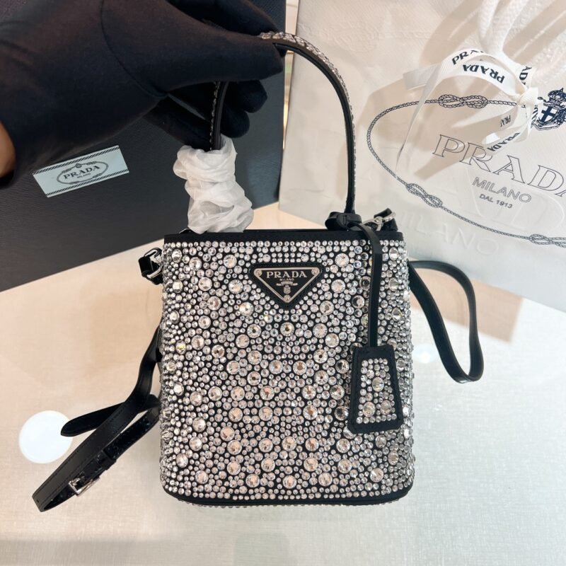 Small Panier Crystal-Embellished Tote Bag - Black (2)