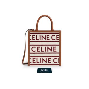 Small Vertical Cabas in Textile and Calfskin