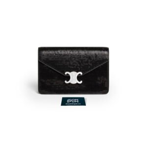Wallet on Chain Margo in Sequins - Black