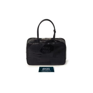 Beau Patchwork Top Handle Bag - Black