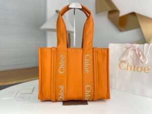 Medium Woody Tote Water Repellent Nylon Blend Taffeta - Orange