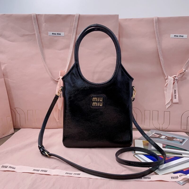 Mini Ivy Naplak Patent Leather Bag - Black (1)