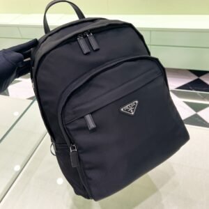 Re-Nylon Zip Backpack - Black