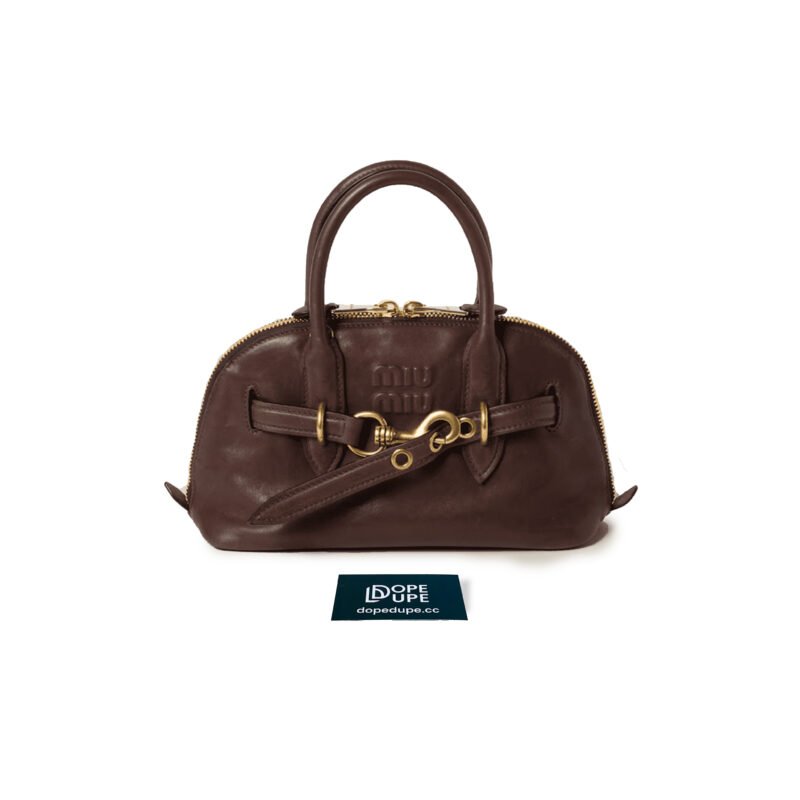 Small Aventure Nappa Leather Top Handle Bag - Briarwood (1)