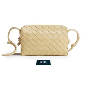 Mini Loop Camera Bag in Intrecciato Leather