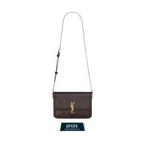 Solferino Medium Satchel in Smooth Leather - Dark Sweet Choco