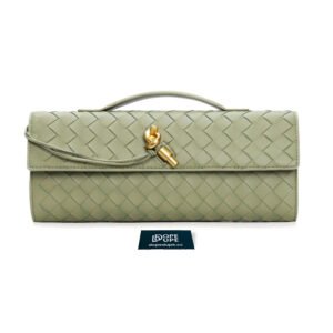 Andiamo Clutch in Supple Intrecciato Leather