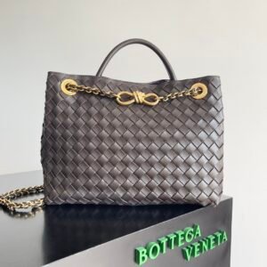 Medium Andiamo Chain in Intrecciato Leather Top Handle Bag