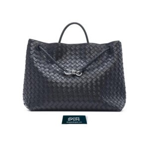 Medium Andiamo intrecciato leather  Top Handle Bag with Sliding Strap